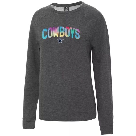 NFL Dallas Women's Tie Dye Long Sleeve Crewneck Top - Picture 1 of 1